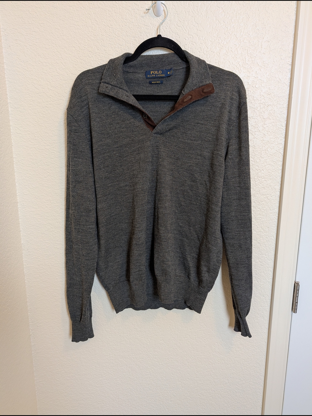 Polo Ralph Lauren Cardigan Pullover 100% Wool Mens Medium NWOT Preppy Academia